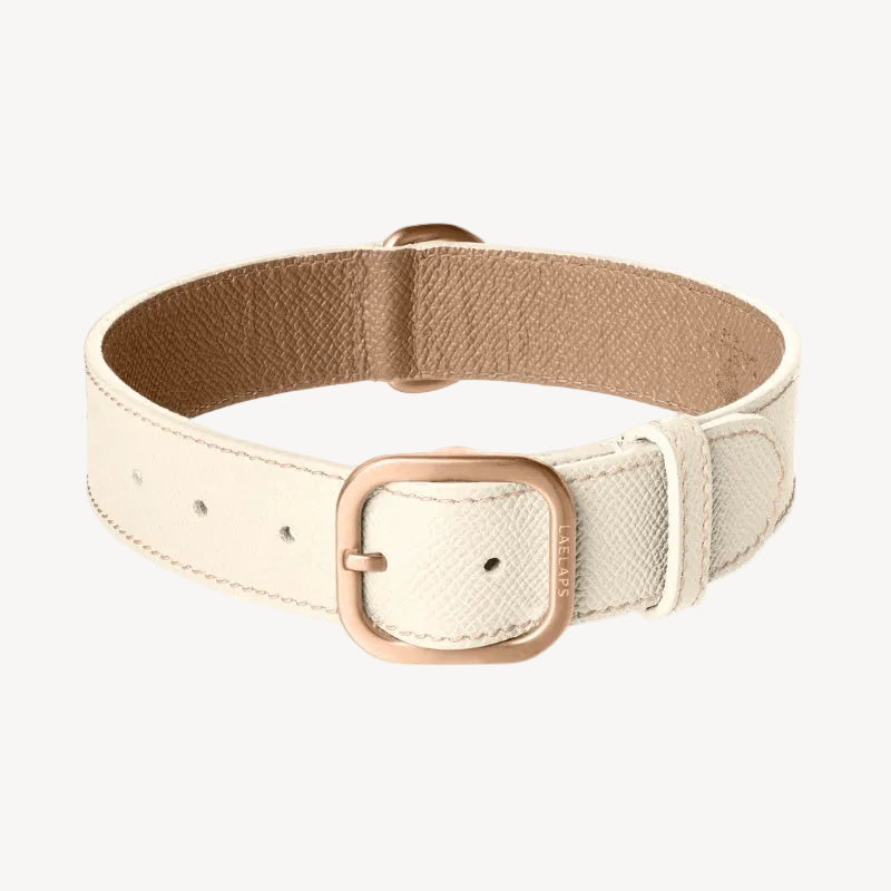 Collier pour Chien en Cuir Blanc