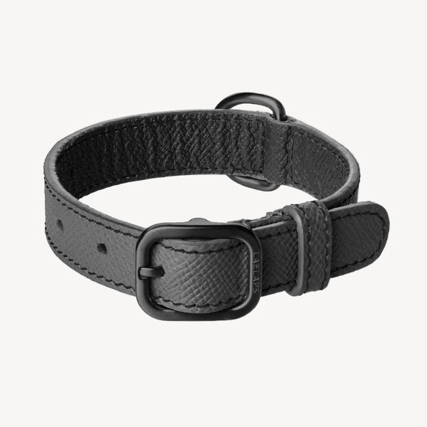 CANNES - Collier pour chien en cuir anthracite