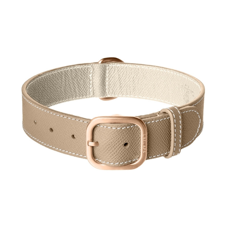 Collier pour Chien en Cuir Beige