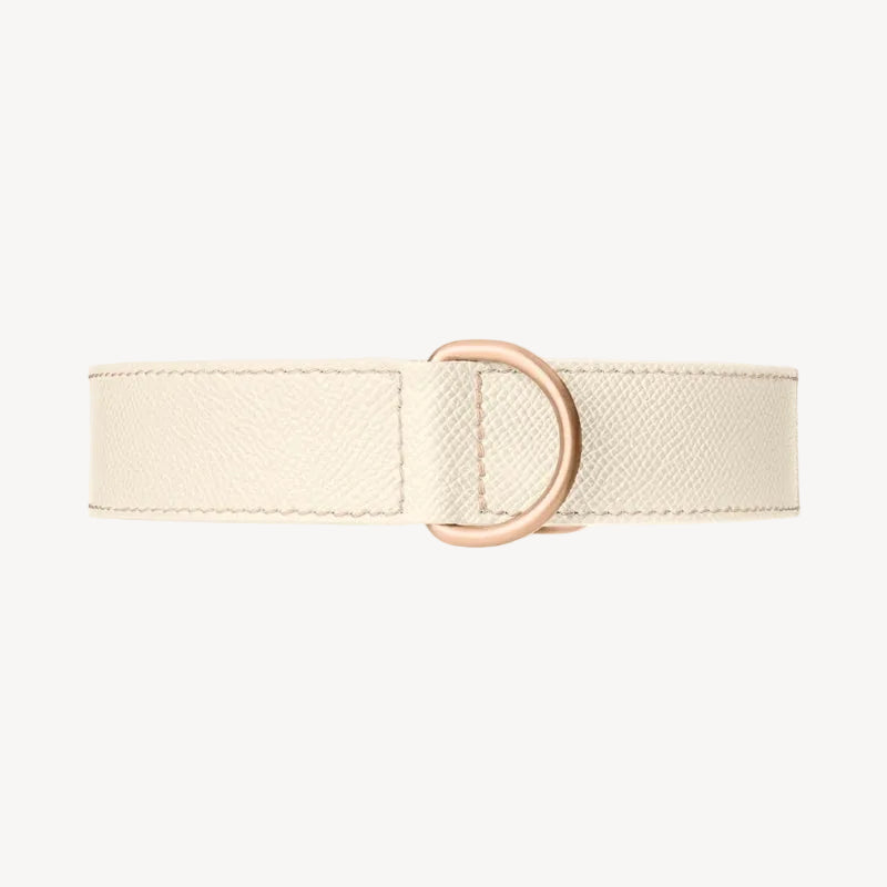 Collier pour Chien en Cuir Blanc Ceinture