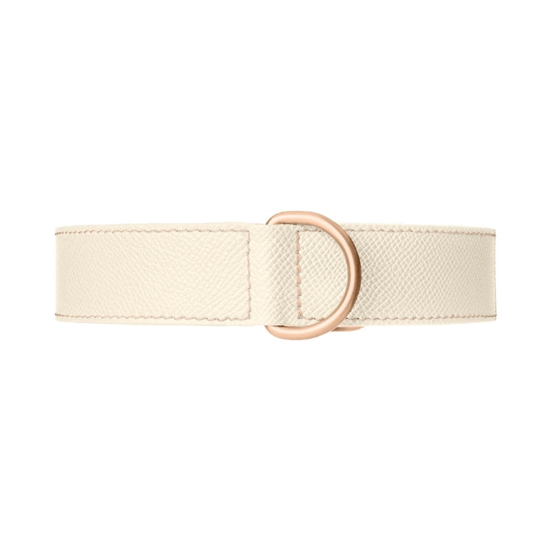Collier pour Chien en Cuir Blanc Ceinture