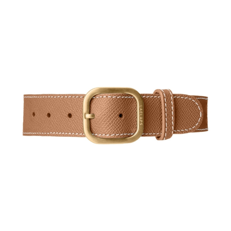 Collier pour Chien en Cuir Camel Boucle