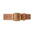 Collier pour Chien en Cuir Camel Boucle