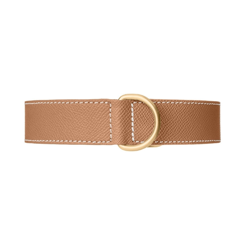 Collier pour Chien en Cuir Camel Boucle Ceinture