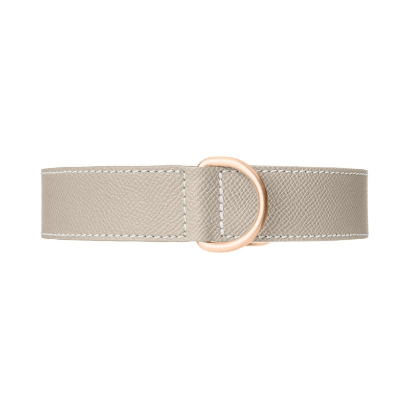 Collier pour Chien en Cuir Gris Clair Ceinture