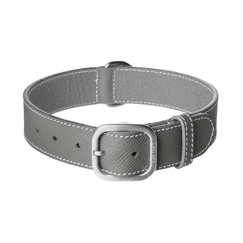 Collier pour Chien en Cuir Gris Foncé