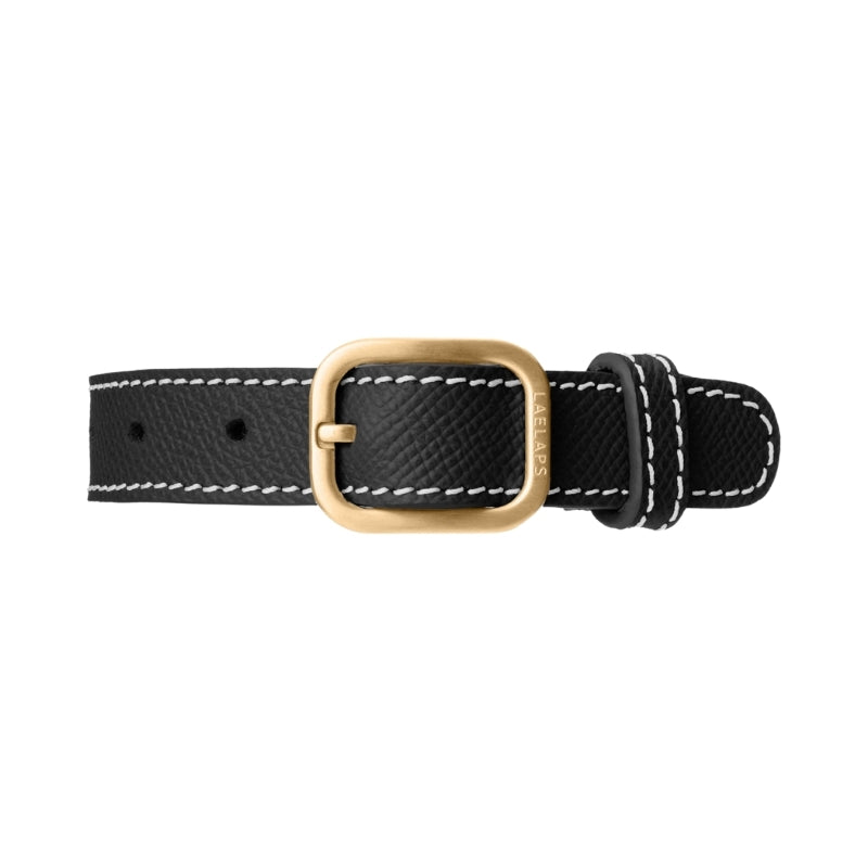 Collier pour Chien en Cuir Noir Petite Taille Ceinture
