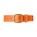 Collier pour Chien en Cuir Orange Boucle