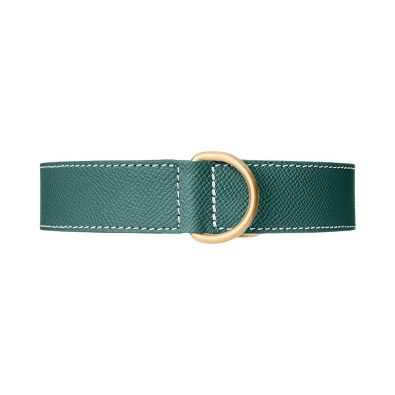Collier pour Chien en Cuir Vert Ceinture