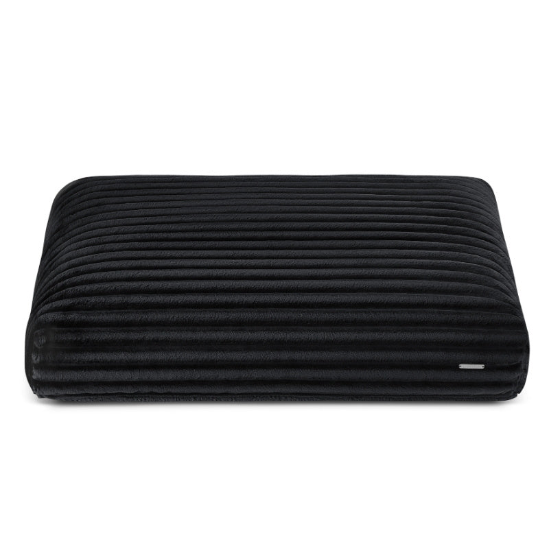 Coussin Chien Velours Côtelé Noir