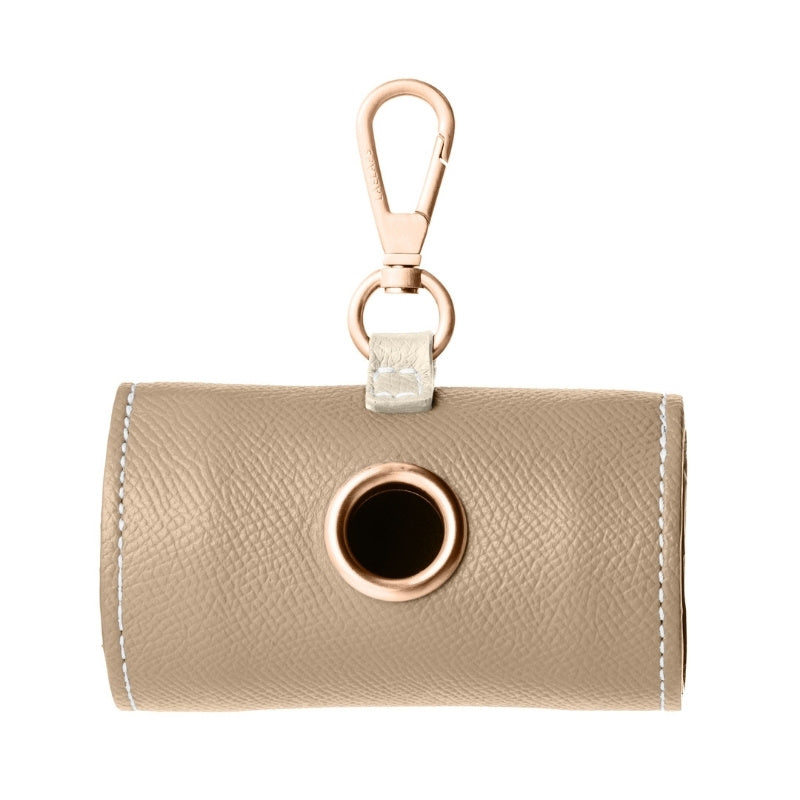 Distributeur de Sacs à Déjection pour Chien Beige Dos