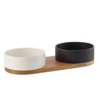 Double Gamelle Chien Blanc Noir Grande Taille