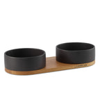 Double Gamelle Chien Noir Grande Taille