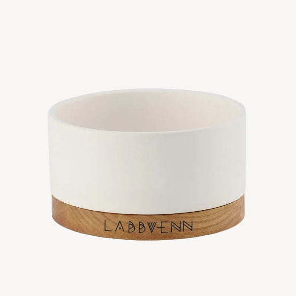 VUKU - Designer dog bowl (with wooden stand)