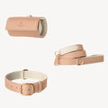 Kit Accessoires pour Chien en Cuir Rose