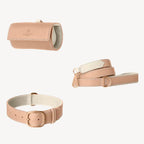 Kit Accessoires pour Chien en Cuir Rose