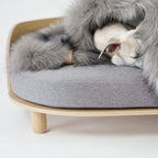 Lit pour Chien en Bois Sommeil Profond