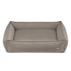 Panier pour Chien en Velours Côtelé Gris