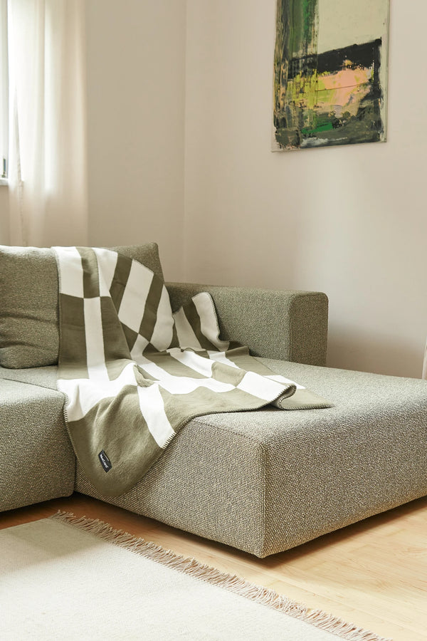 BLOCCO — Le plaid en coton à motif blocs pour chien
