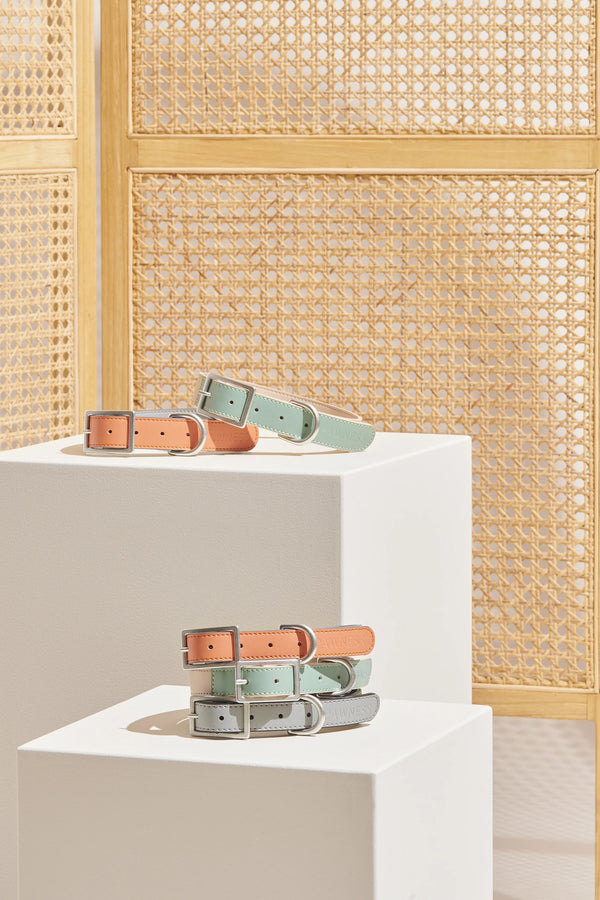 AZUR — Le collier en cuir végan bicolore à l'allure sophistiquée