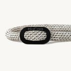 Collier Monza Slip — détail de la plaque coulissante en aluminium noir, coloris Asphalte — Maison Canisya