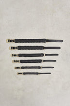 Collier Palermo – six colliers vue intérieure tressage cuir végétal noir – Maison Canisya