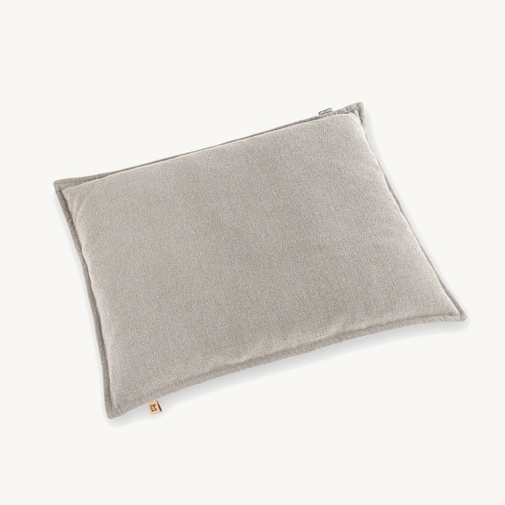 Coussin Campo – vue produit sur fond neutre, coloris greige – Maison Canisya