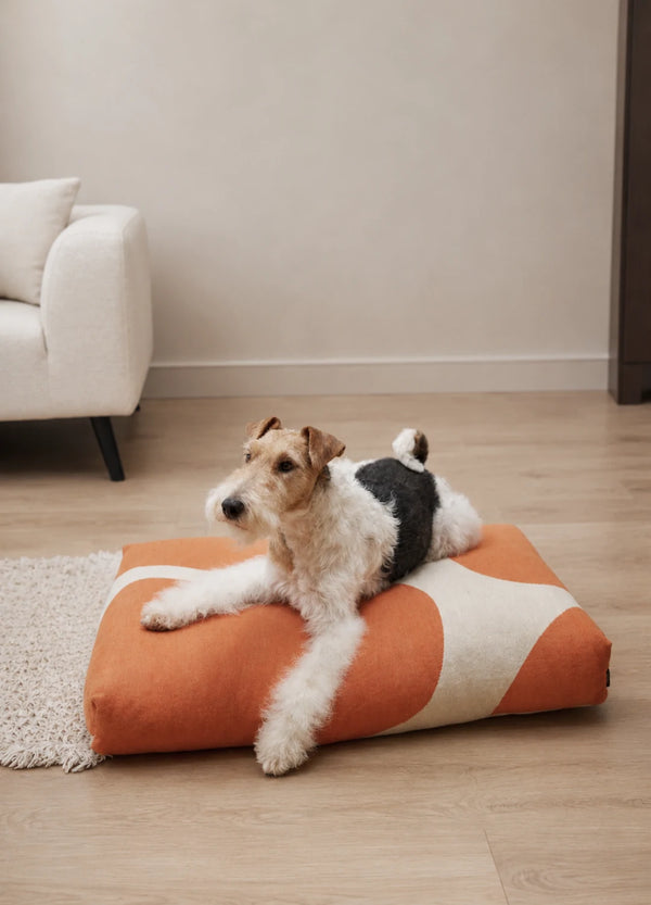 STONE — Coussin pour chien au tissu distinctif façon pierre naturelle
