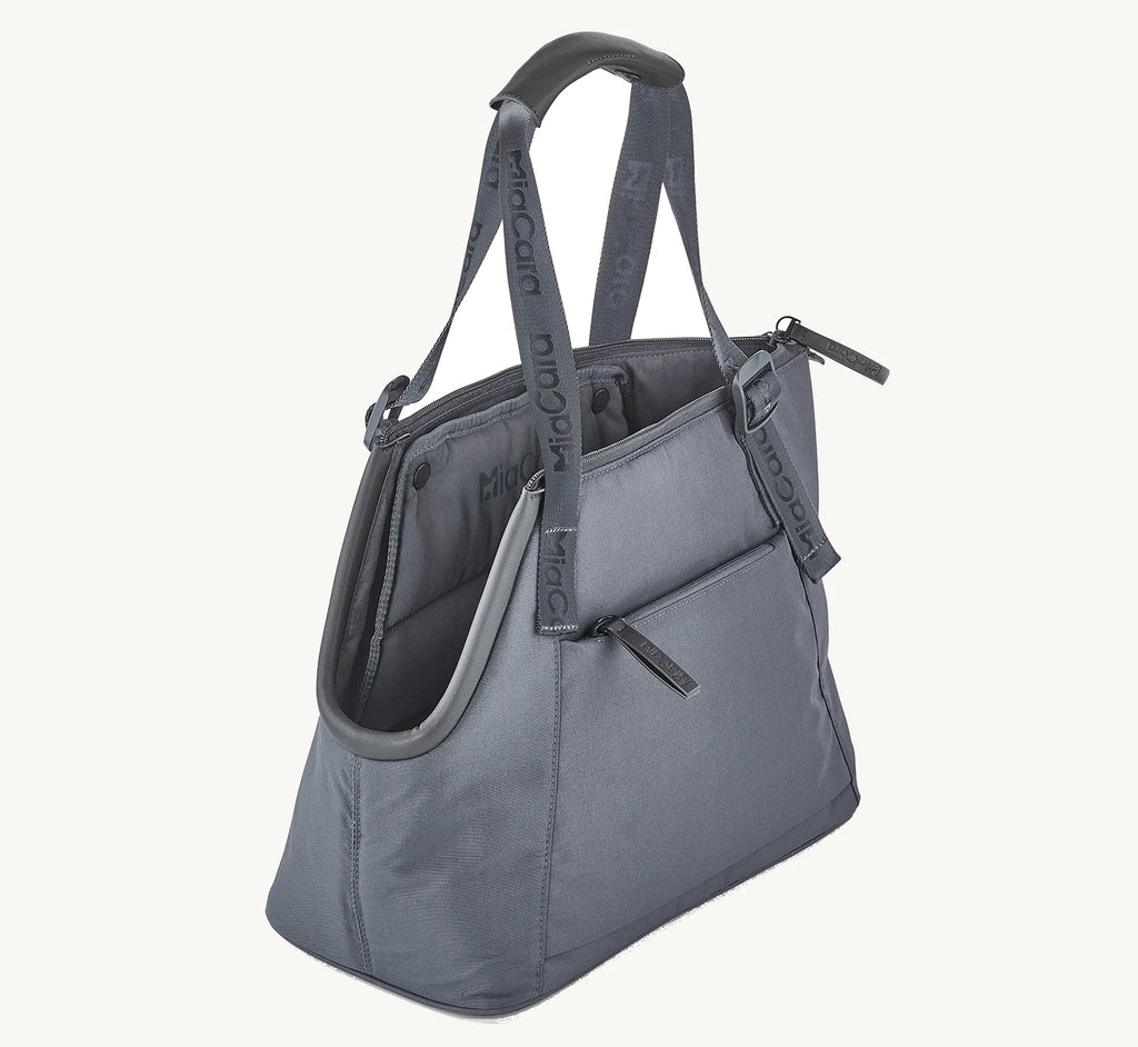 Coussin Sporta asphalte – Vue du compartiment intérieur du sac – Maison Canisya