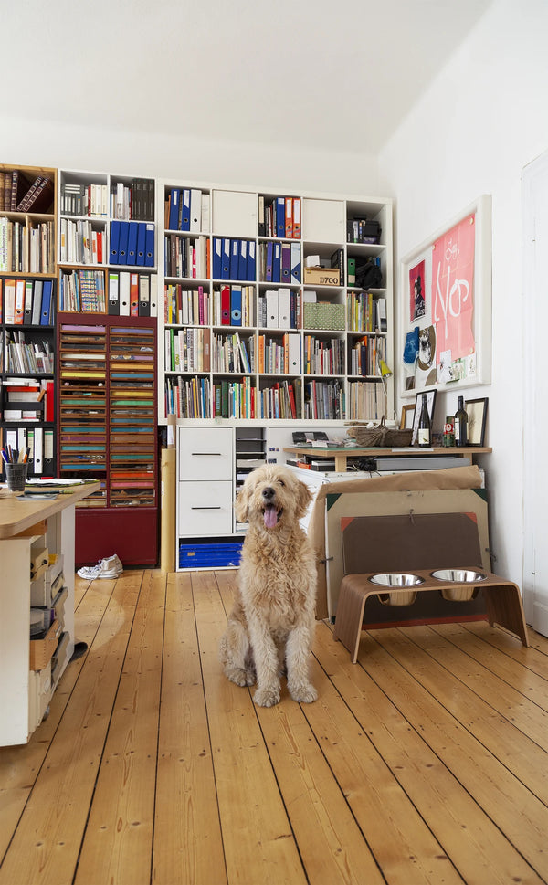 DOGBAR CLASSIC — Support gamelles surélevé en bois pour chien