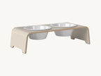 Dogbar Classic – gamelle surélevée coloris gris cachemire avec bols en porcelaine – Maison Canisya