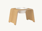 Dogbar Single – support gamelle chien taille L finition chêne clair – Maison Canisya