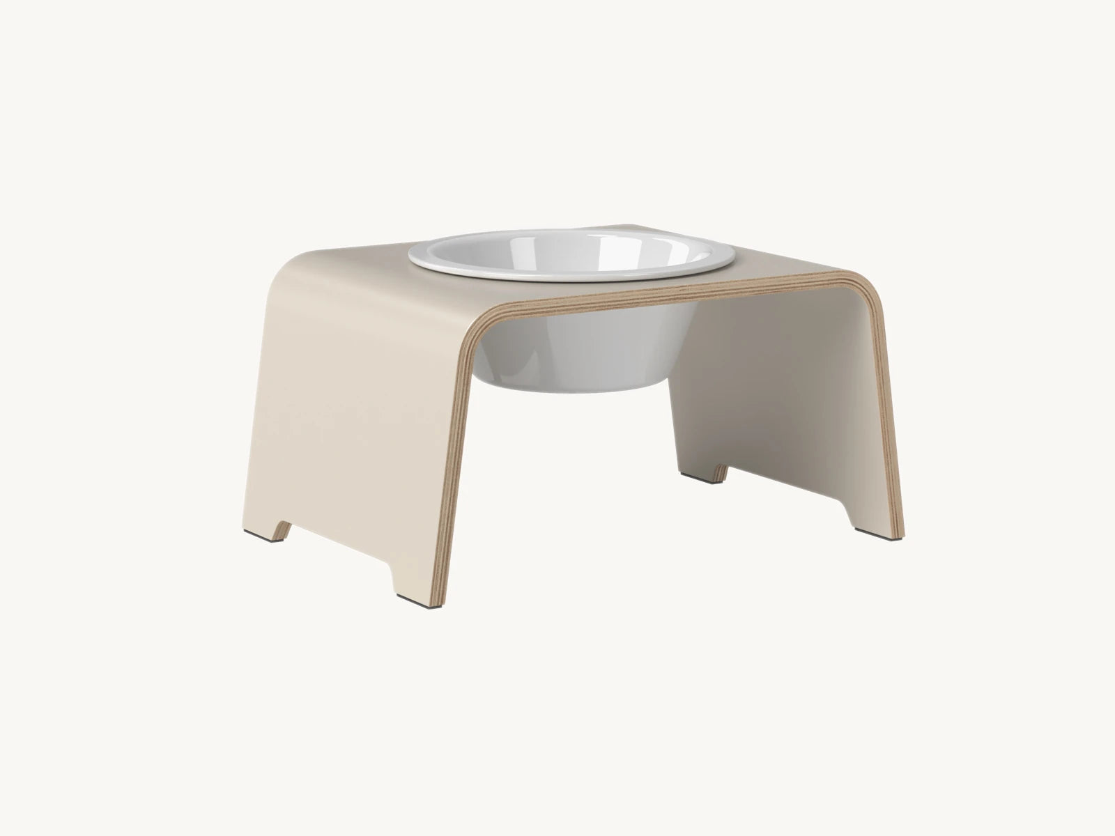 Dogbar Single – support gamelle chien taille M finition gris cachemire – Maison Canisya