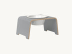 Dogbar Single – support gamelle chien taille M finition gris – Maison Canisya