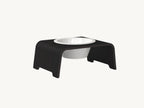 Dogbar Single – support gamelle chien taille S finition chêne foncé – Maison Canisya