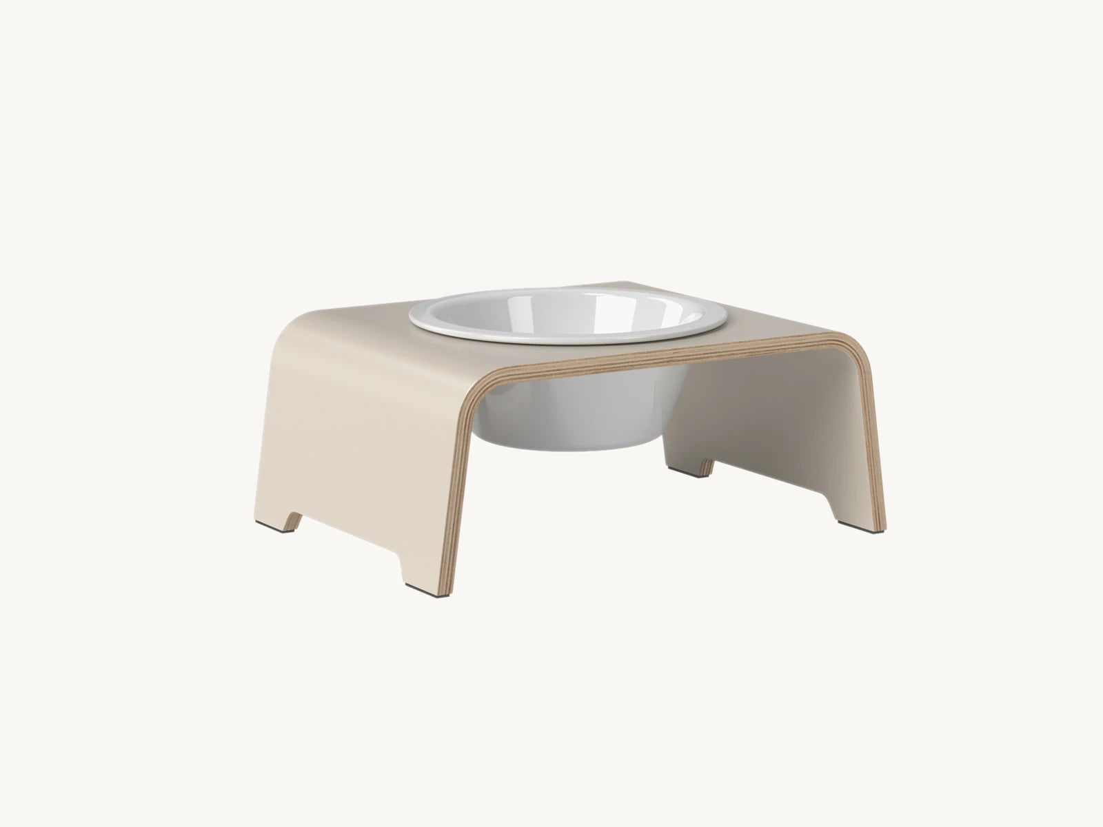 Dogbar Single – support gamelle chien taille S finition gris cachemire – Maison Canisya
