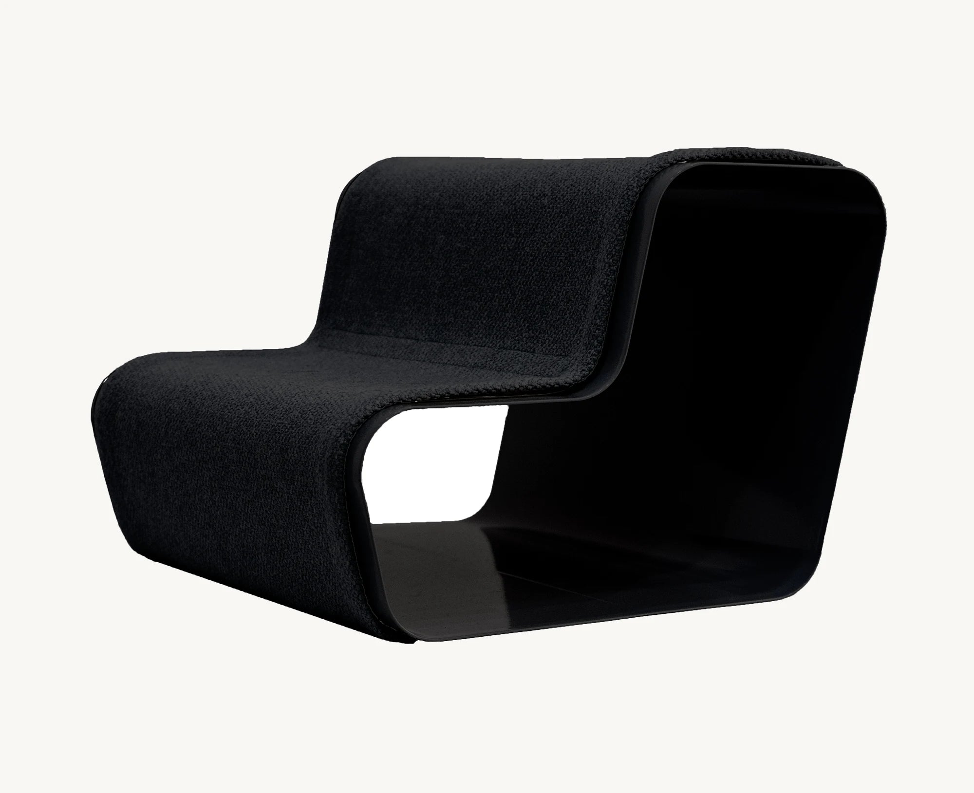 Beam – Escalier chien deux marches, structure et tissu anthracite – Maison Canisya