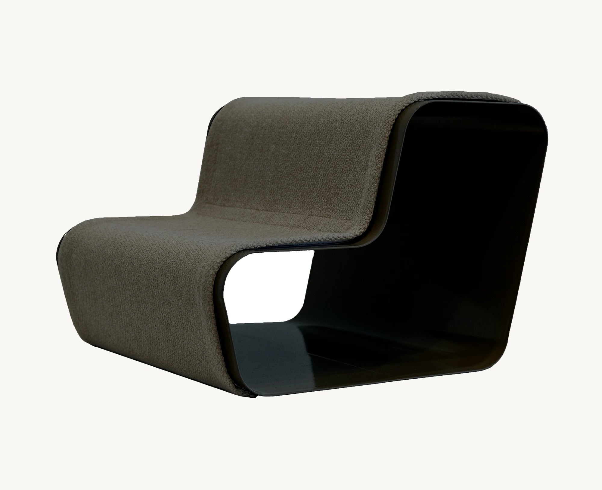 Beam – Escalier chien deux marches, structure anthracite et tissu gris graphite – Maison Canisya