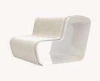 Beam – Escalier chien deux marches, structure et tissu blanc perle – Maison Canisya