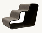 Beam 3 Marches – Escalier chien trois marches, structure anthracite et tissu gris graphite – Maison Canisya