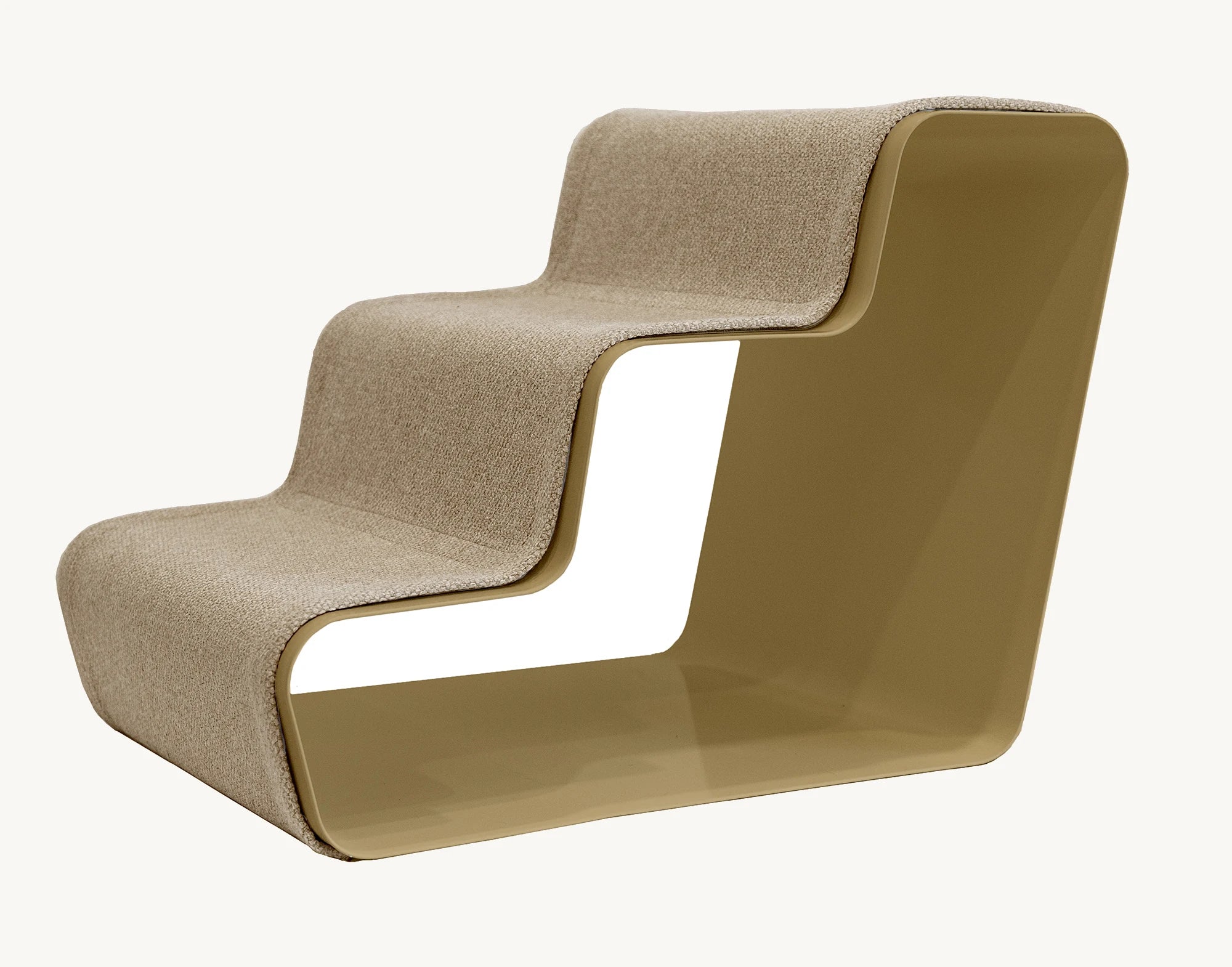 Beam 3 Marches – Escalier chien trois marches, structure et tissu sable – Maison Canisya