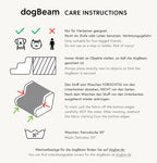 Beam – Instructions d'entretien et de pose, pictogrammes lavage et sécurité – Maison Canisya