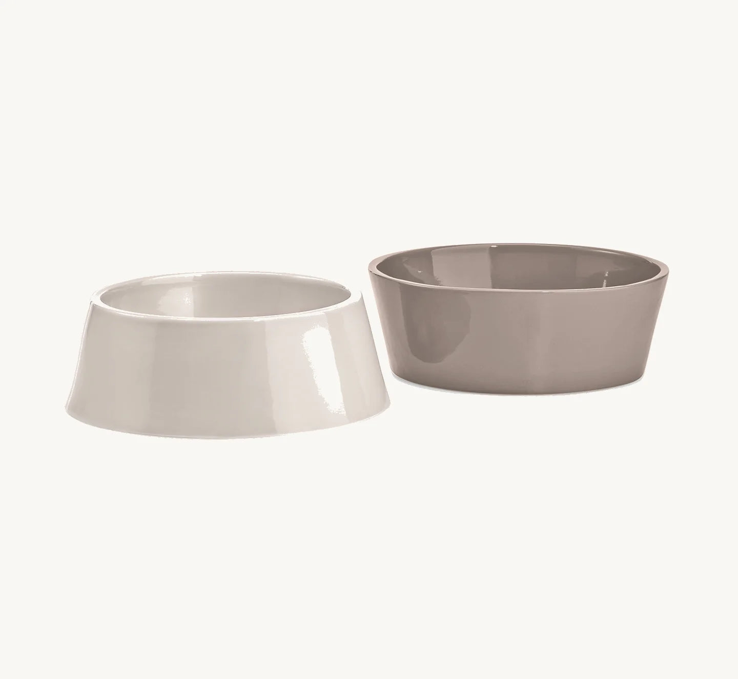 Doppio MiaCara – Set gamelles porcelaine nougat medium large fond épuré – Maison Canisya