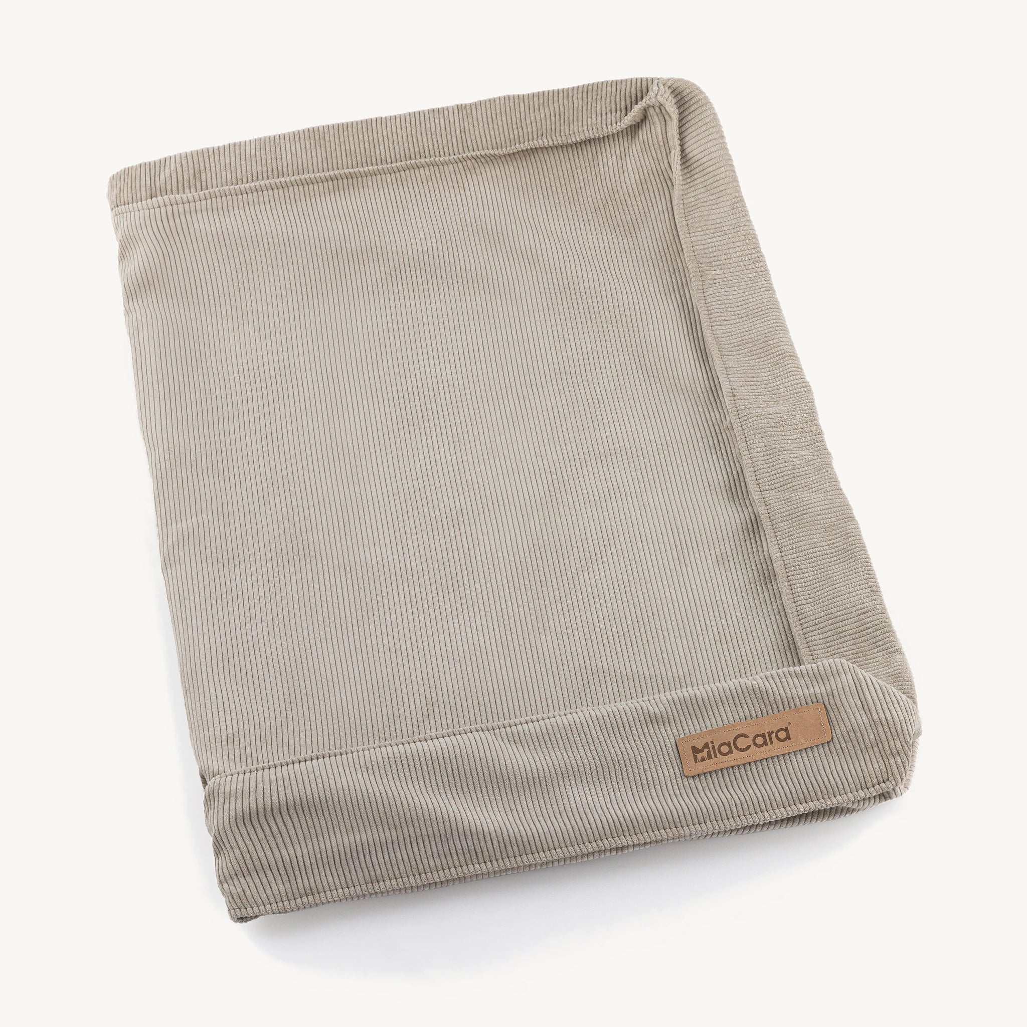 Housse Cordo pour coussin chien – housse pliée coloris greige – Maison Canisya