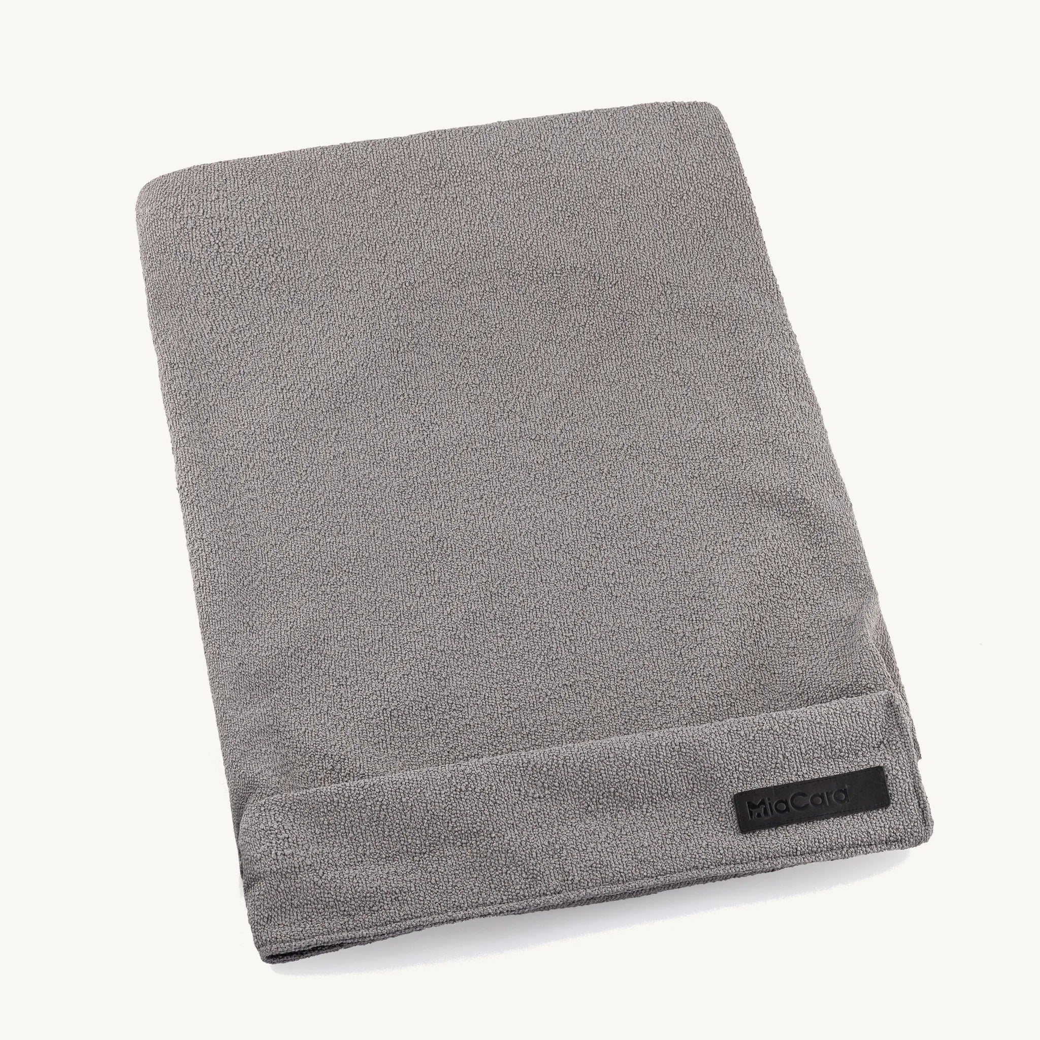 Housse coussin chien Mondo pierre — housse pliée vue produit fond neutre — Maison Canisya