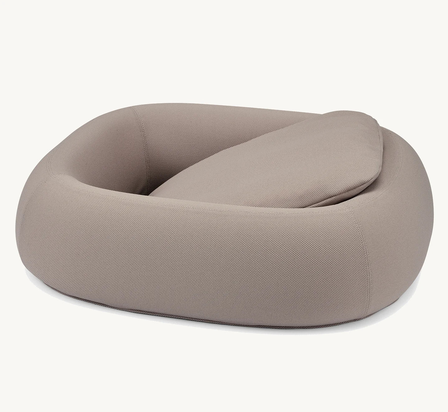 Housse Barca Cover Taupe avec coussin amovible en position — Maison Canisya