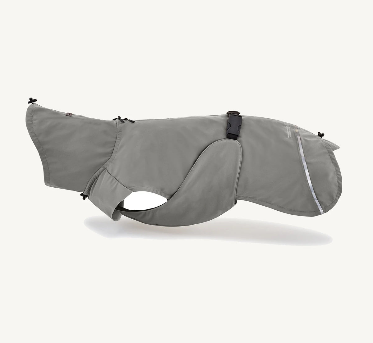 Imperméable Valentina pour chien – vue produit profil, coloris gris concrete – Maison Canisya