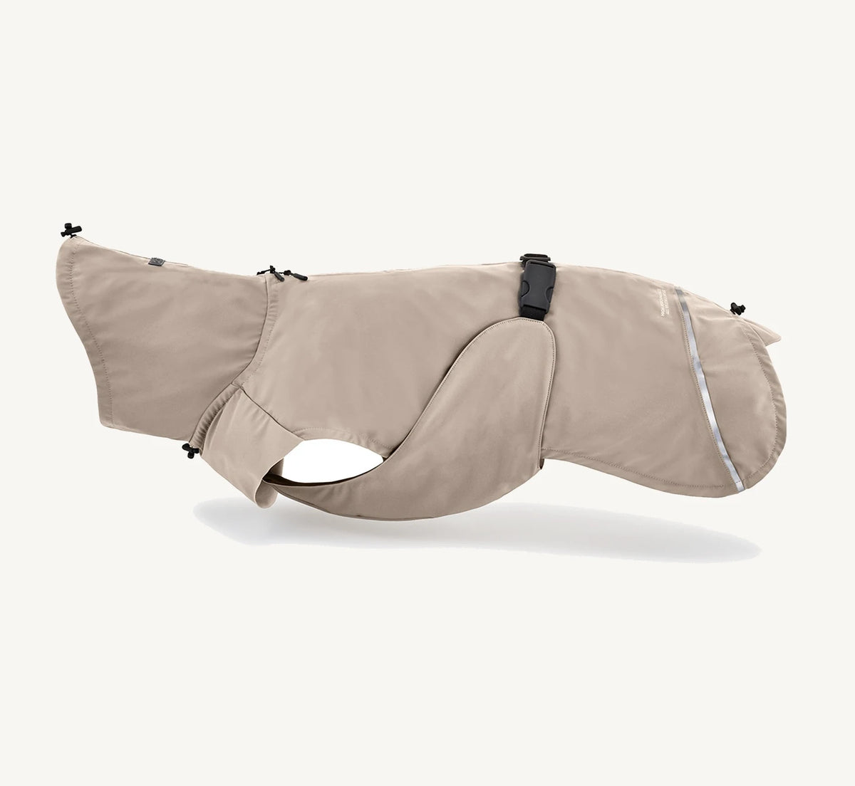Imperméable Valentina pour chien – vue produit profil, coloris sable – Maison Canisya