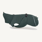 Imperméable Valentina pour chien – vue produit profil, coloris vert nuit – Maison Canisya