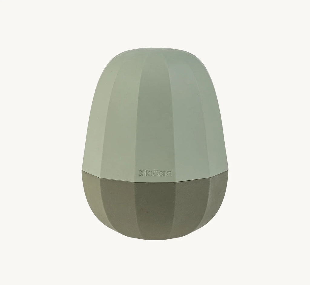 Uovo jouet d éveil coloris Grolive sur fond neutre vue de côté — Maison Canisya